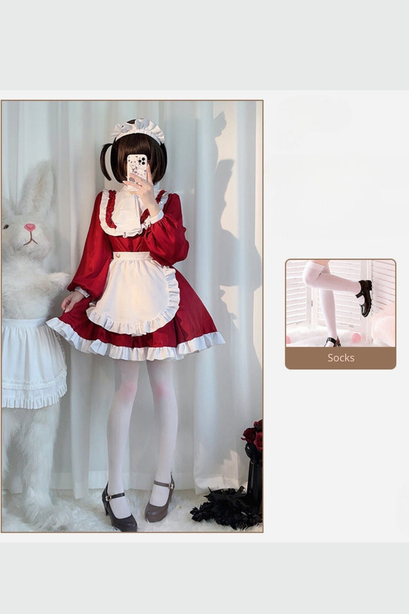 Red Maid Cosplay Dress