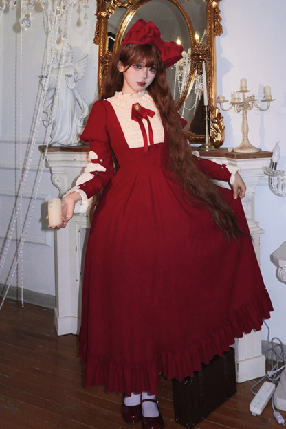 Lace Ruffle Lolita Dress + Bow