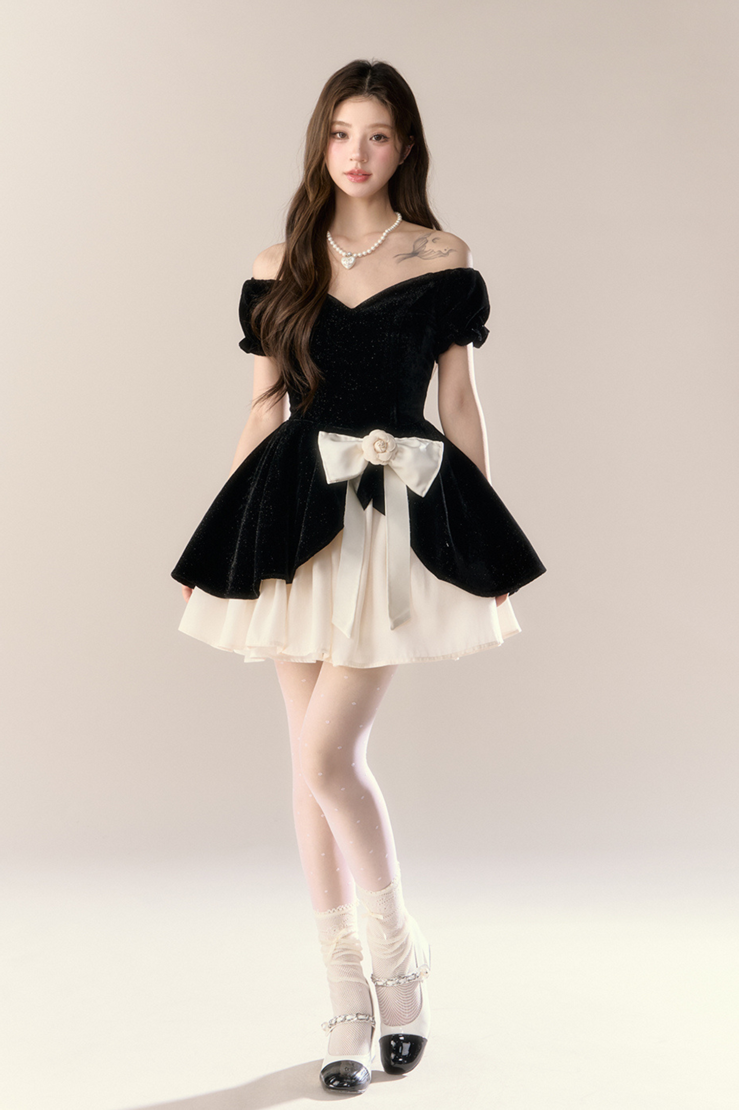 Velvet French Black Dress