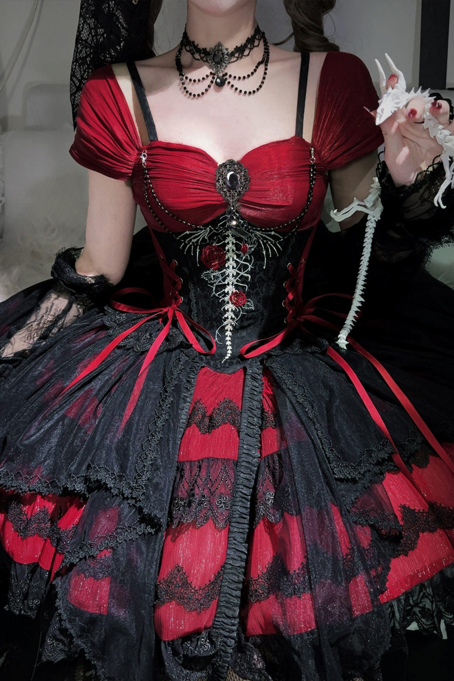 Dragonborn Gothic Dress + Necklace