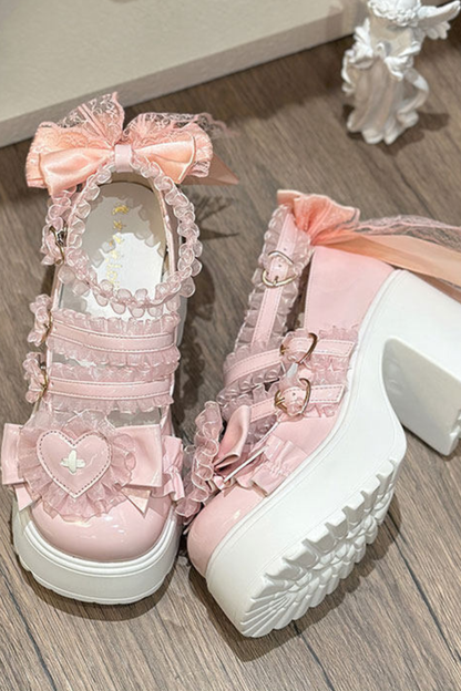 Lace Ruffle Lolita Shoes