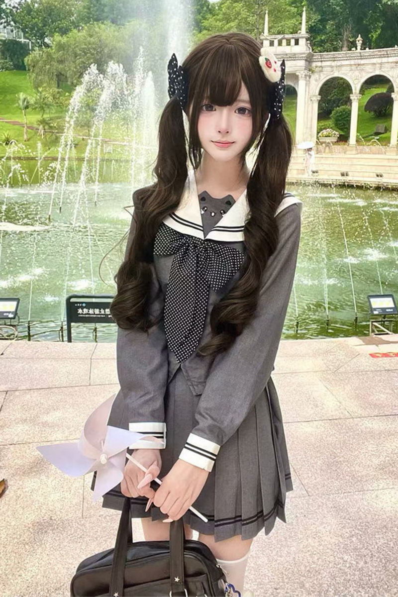 Island Cat Sailor Top + Skirt + Ribbon