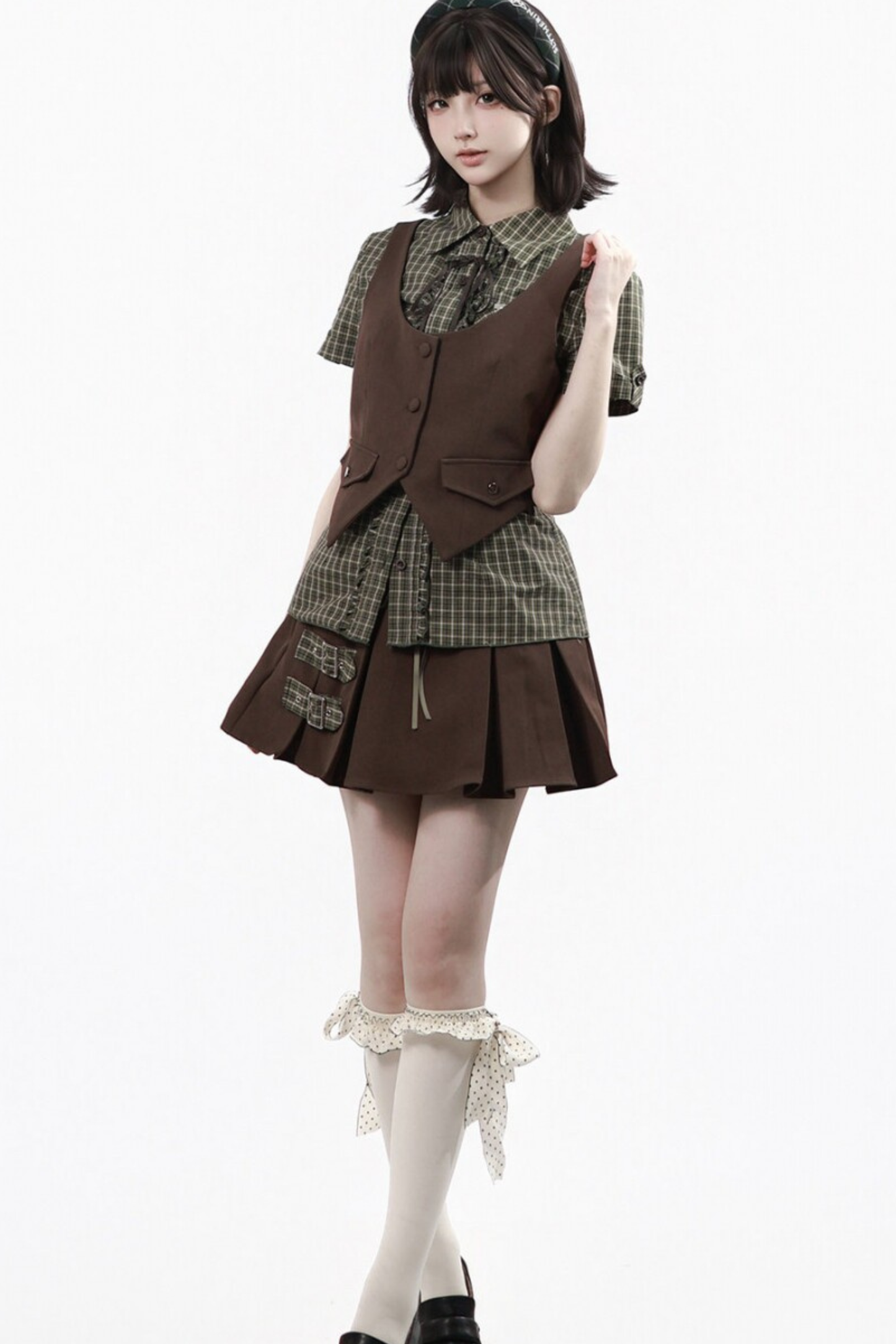 Army Girl Shirt + Vest + Skirt