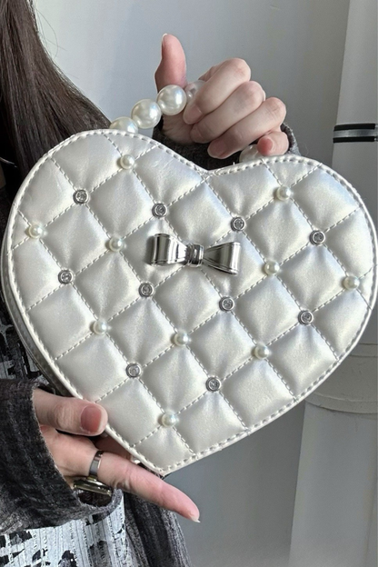 Pearl Quilted Sweetheart Bag