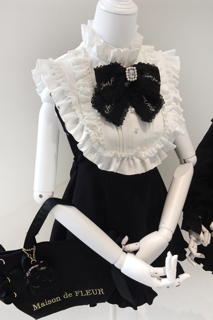 Rose Princess Off-the-shoulder Ruffle Ribbon Top