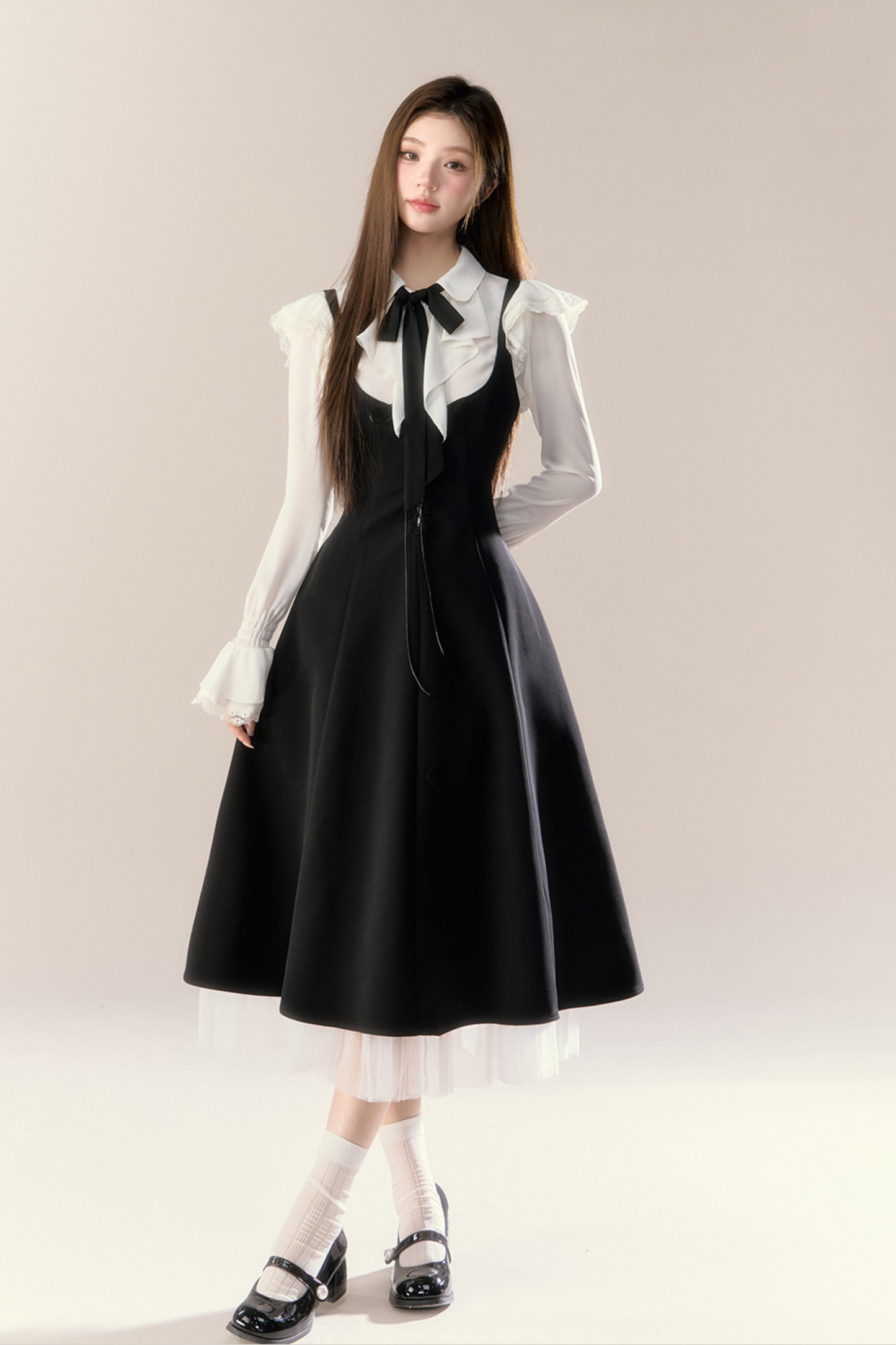 French Blouse + Suspender Skirt