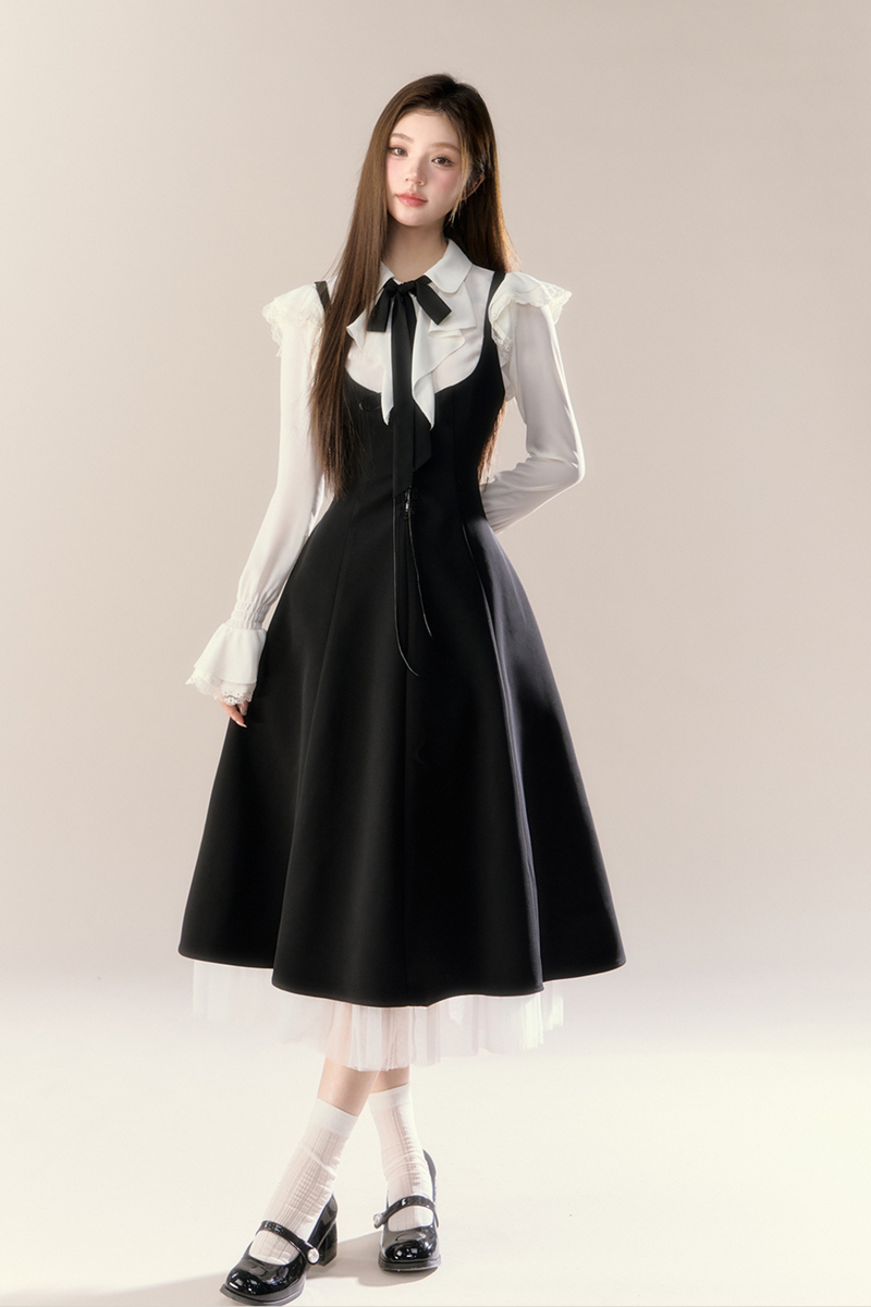 French Blouse + Suspender Skirt