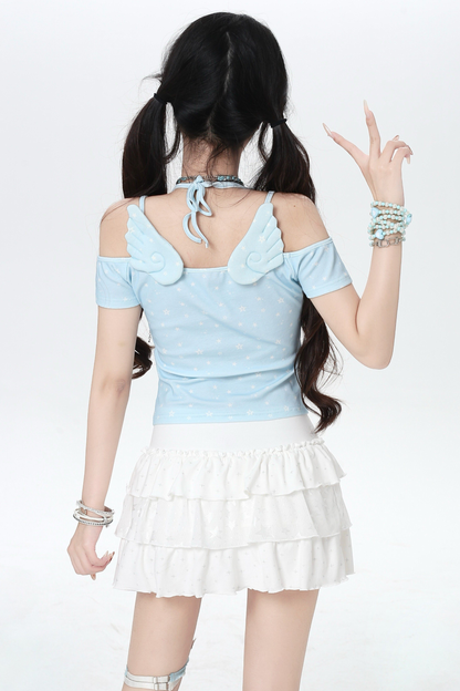 Angel Wings Off-shoulder Top