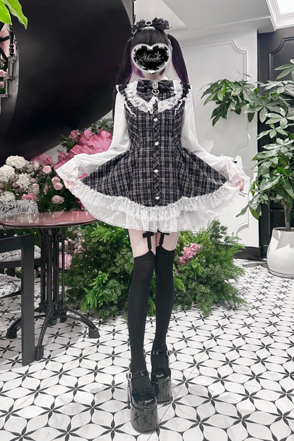 Lace Plaid Dress + Pants