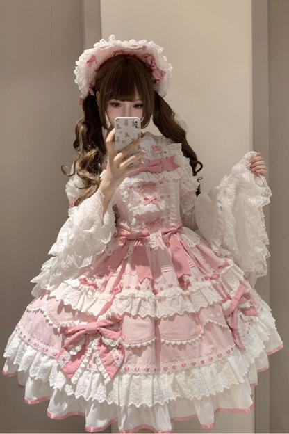 [pre-order] Lily's Tea Party Antique Lolita Dress Complete