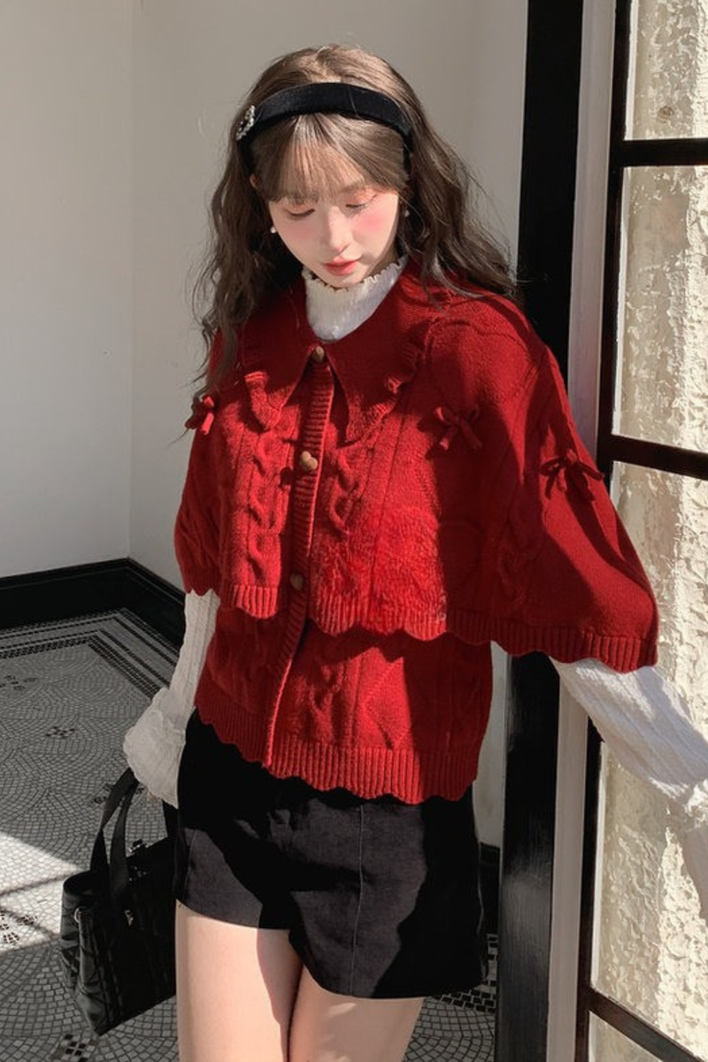 Girly Loose Lapel Sweater