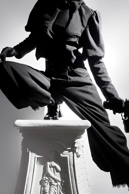 Retro Gothic Lolita Jacket + Pants