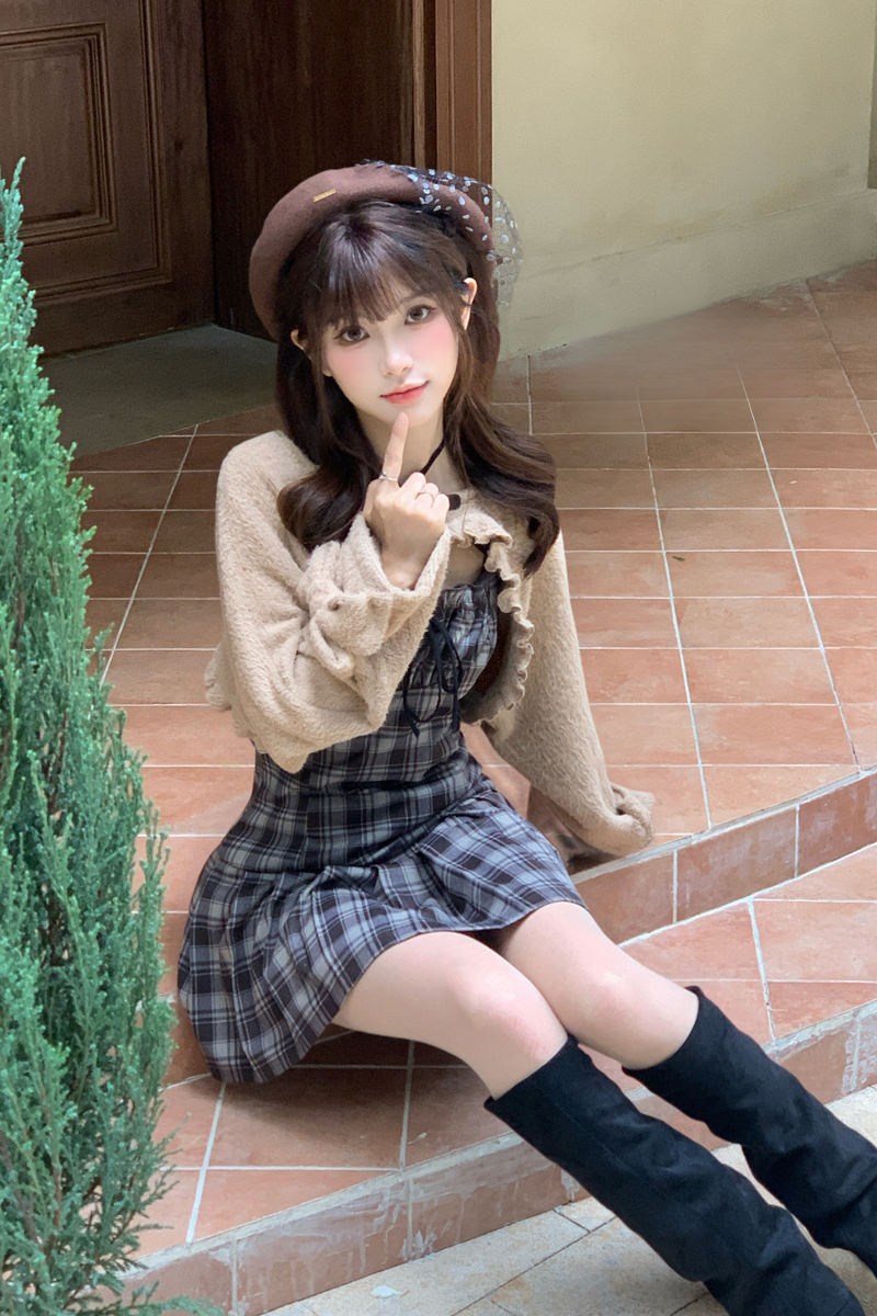 Rabbit Princess Plaid Skirt Set