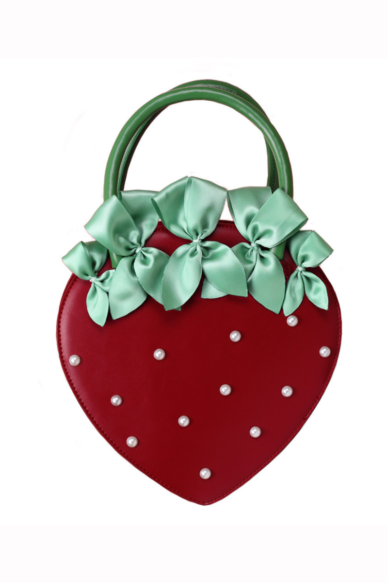 Strawberry Pearl Bow Handbag