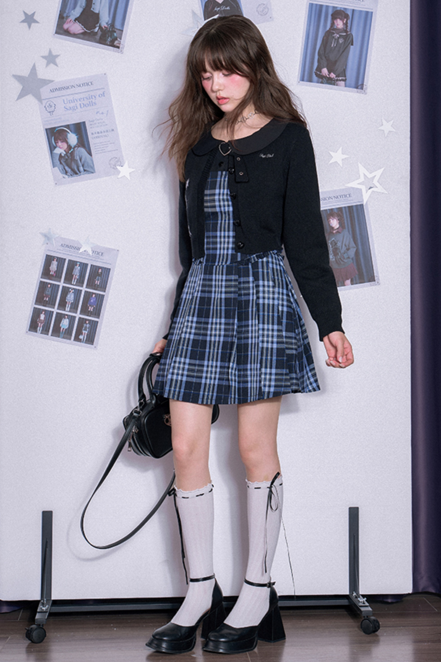 Plaid Fake Two Piece Dress