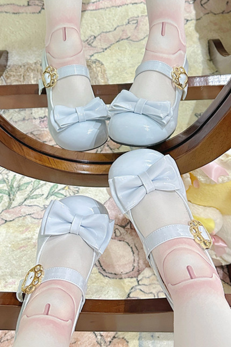 Glossy Ribbon Lolita Shoes