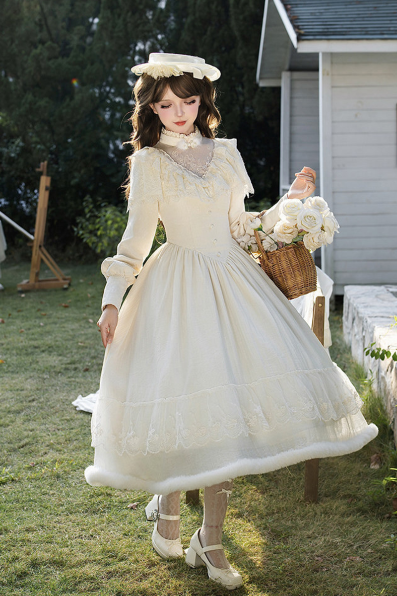 Red Snow Fishtail Dress + Flare Dress + Hat + Clip