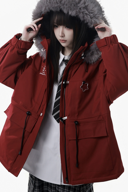 Christmas Hooded Coat + Shirt + Sweatshirt + Long Skirt + Pants