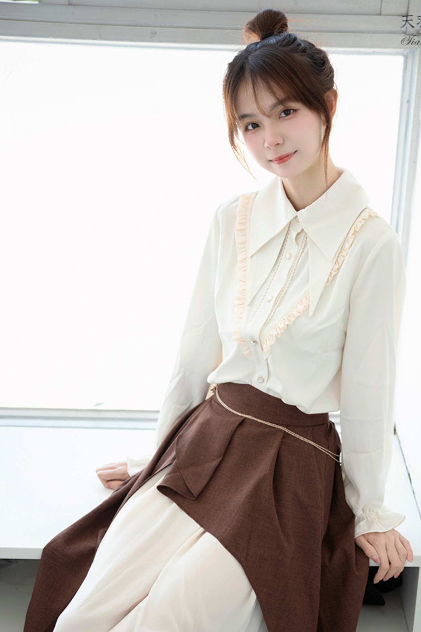 Shirt + Irregular Skirt