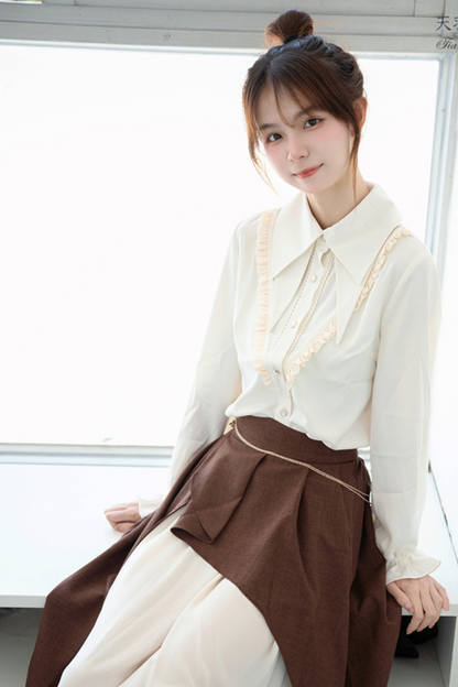 Shirt + Irregular Skirt