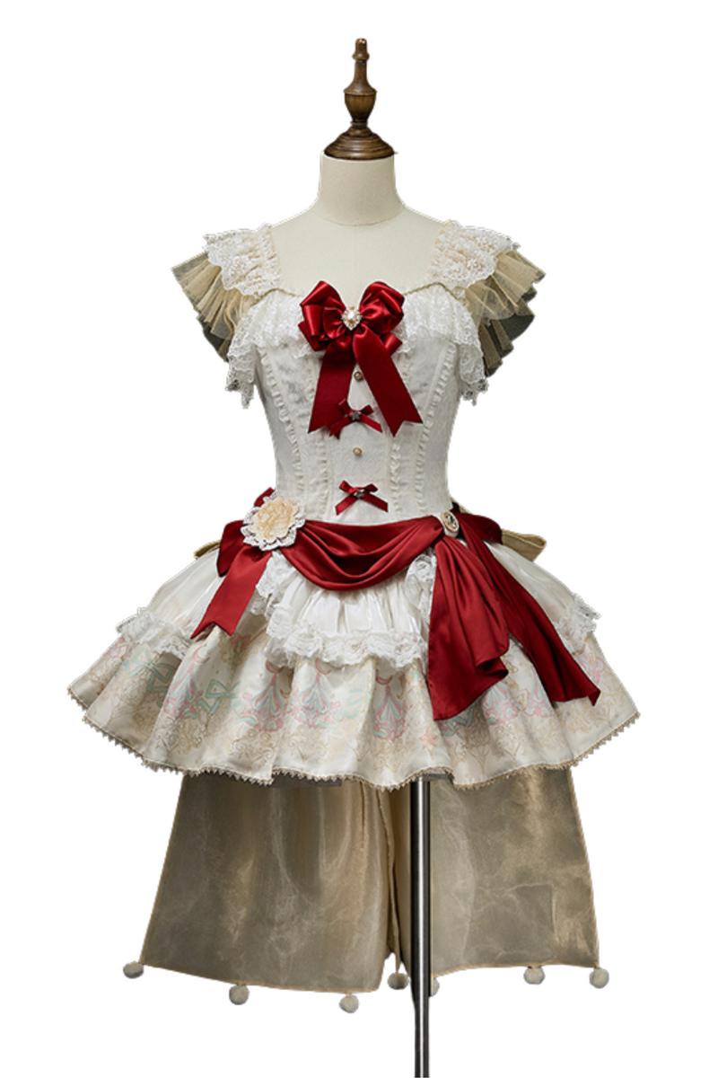 Snow White Princess Lolita Dress + Bonnet + Lace Choker