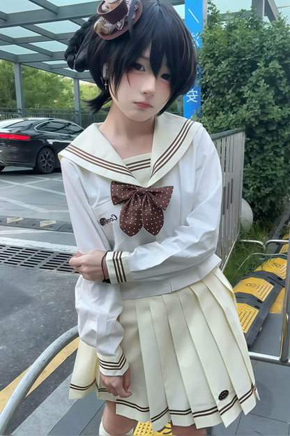 Cookie Wave Sailor Top + Skirt + Ribbon