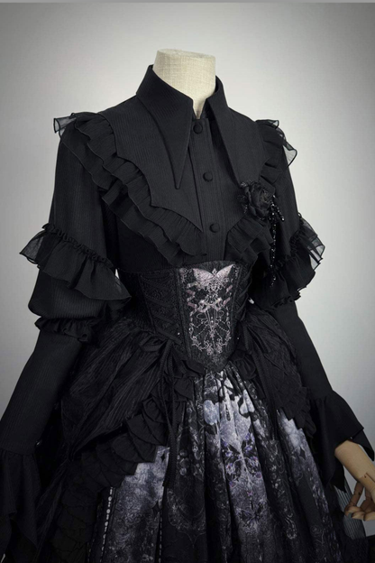 Gothic Lolita Jumper Skirt + Jacket + Skirt + Shirt + Corset + Accessories