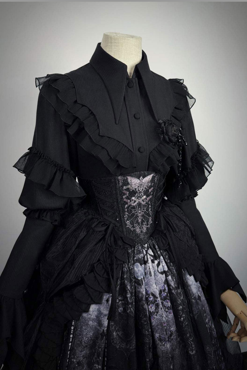 Gothic Lolita Jumper Skirt + Jacket + Skirt + Shirt + Corset + Accessories