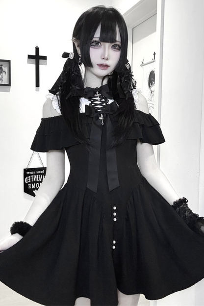 Off-shoulder Dark Sweet Dress