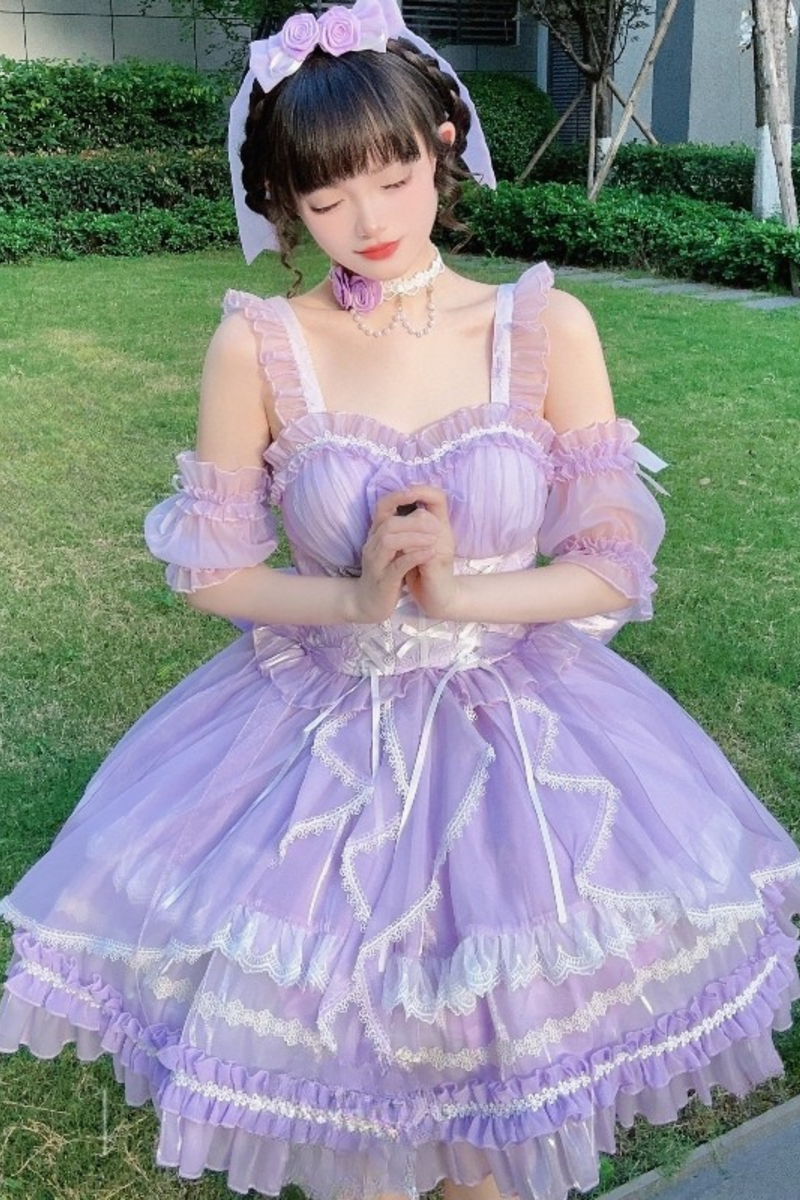 Fantasy Lace Up Design Princess Lolita Dress