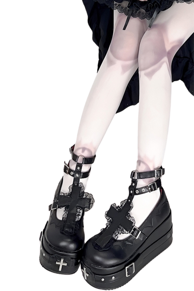 Gothic Cross Lolita Shoes