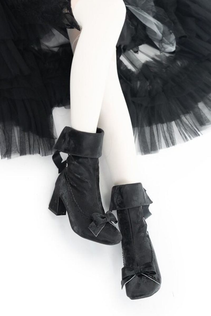 Retro Sweet Ribbon Lolita Short Boots