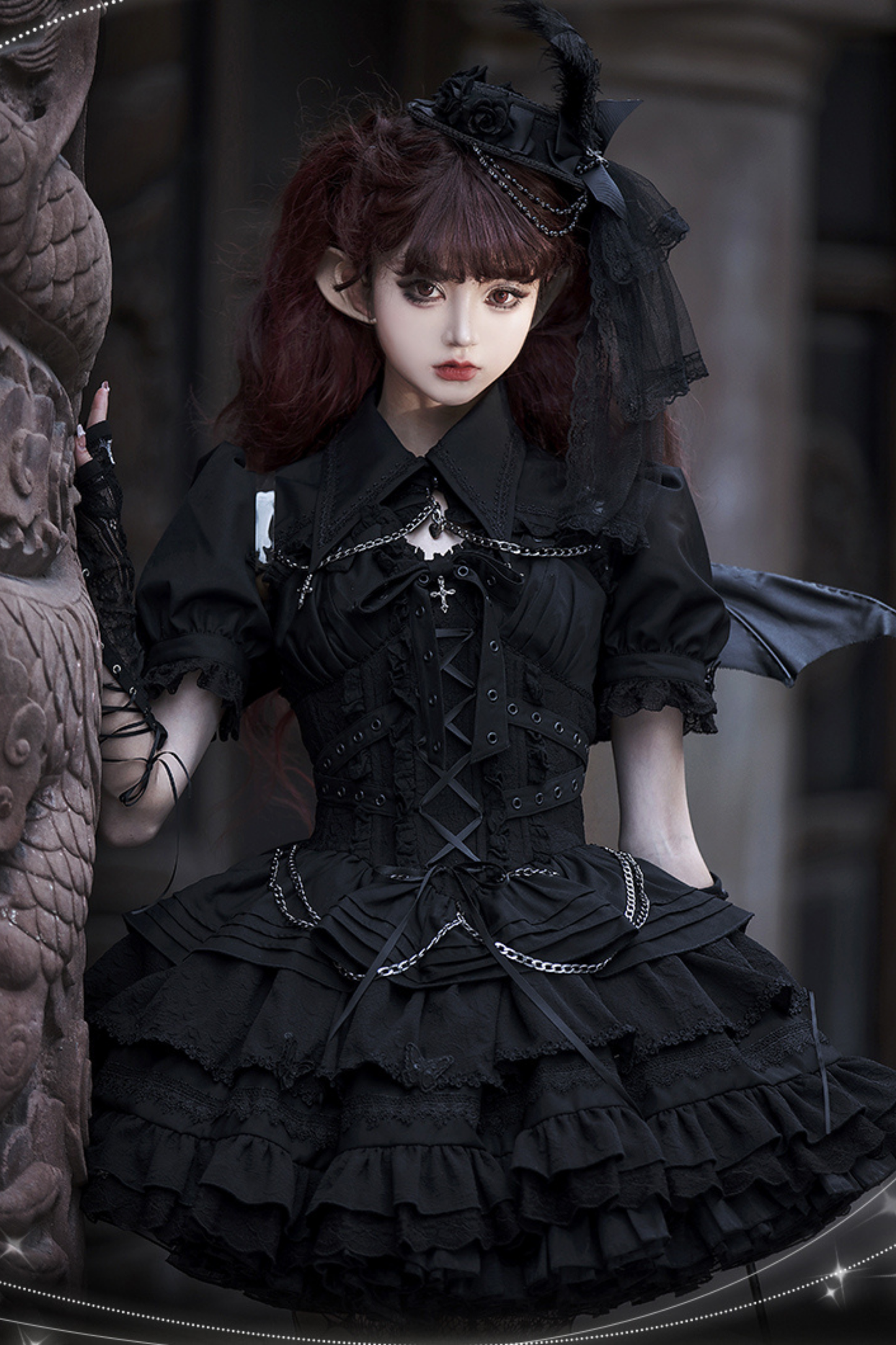Contrast Cross Jsk Gothic Lolita Dress