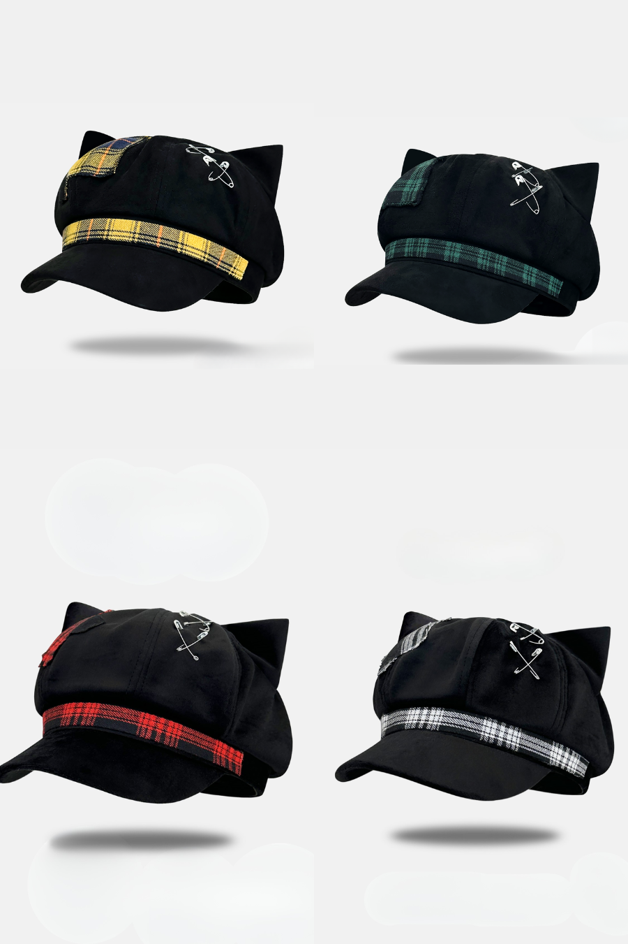 Cat Ear Subculture Plaid Hat