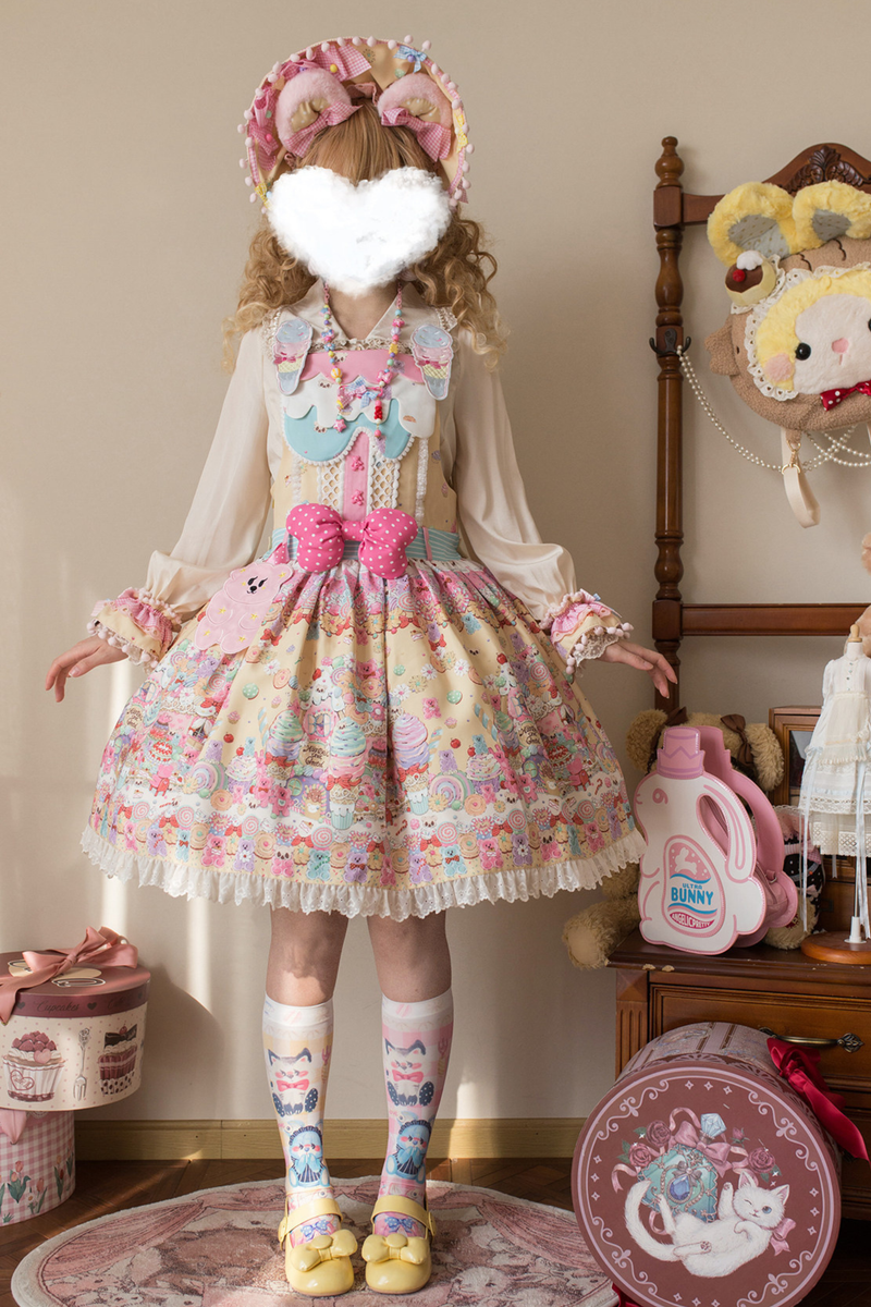 Sweetheart Candy Suspender Skirt + Jumper Skirt