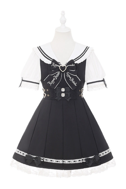 Dark Sweet Lace Sailor Dress