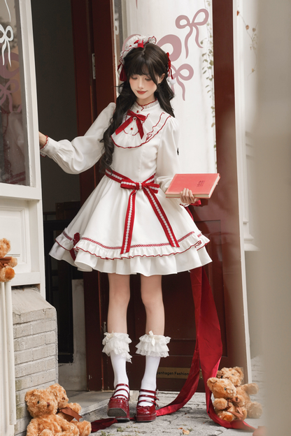 Red Wish Cape + Dress + Belt