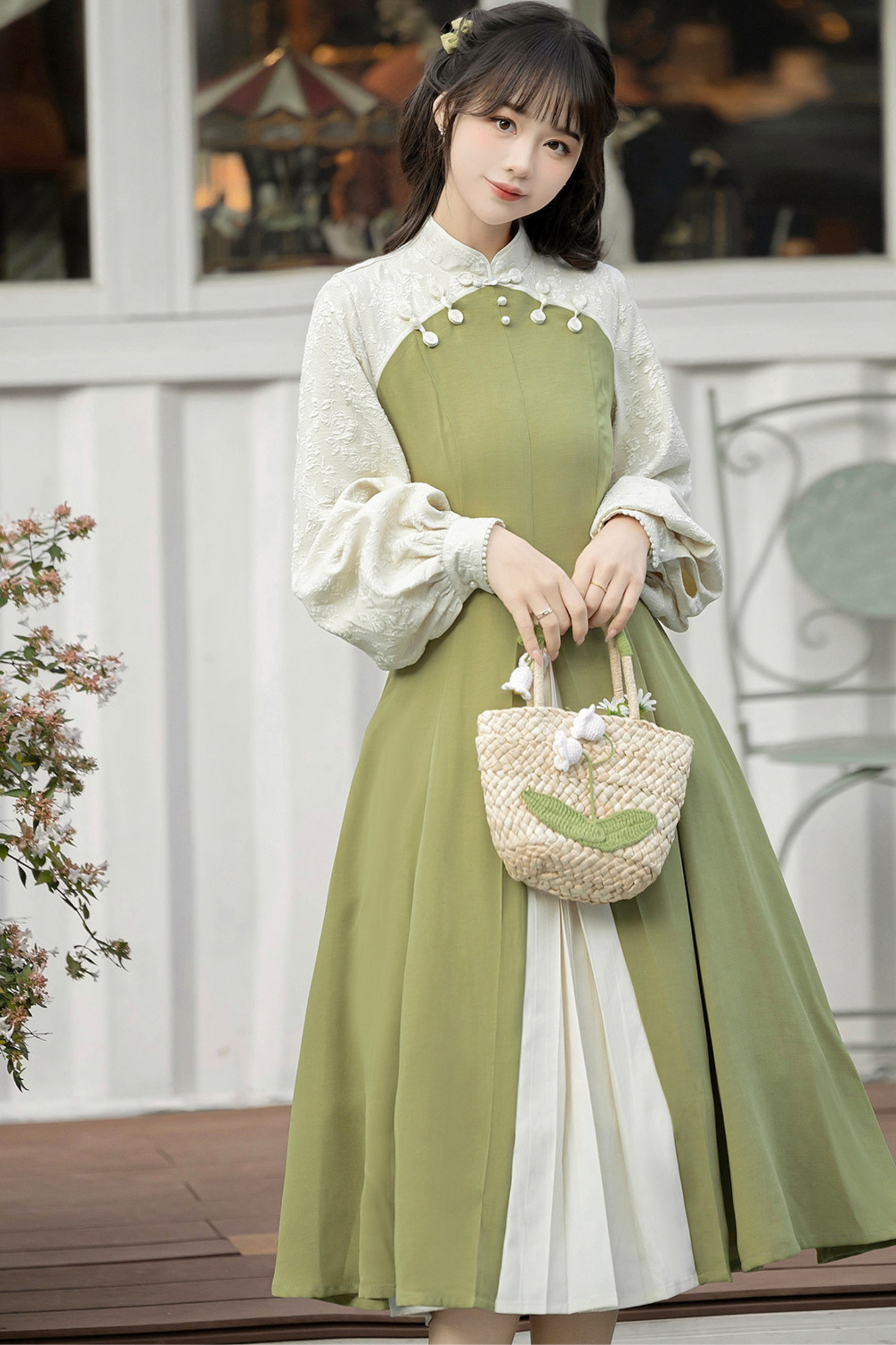 Retro Chinese Dress + Shawl