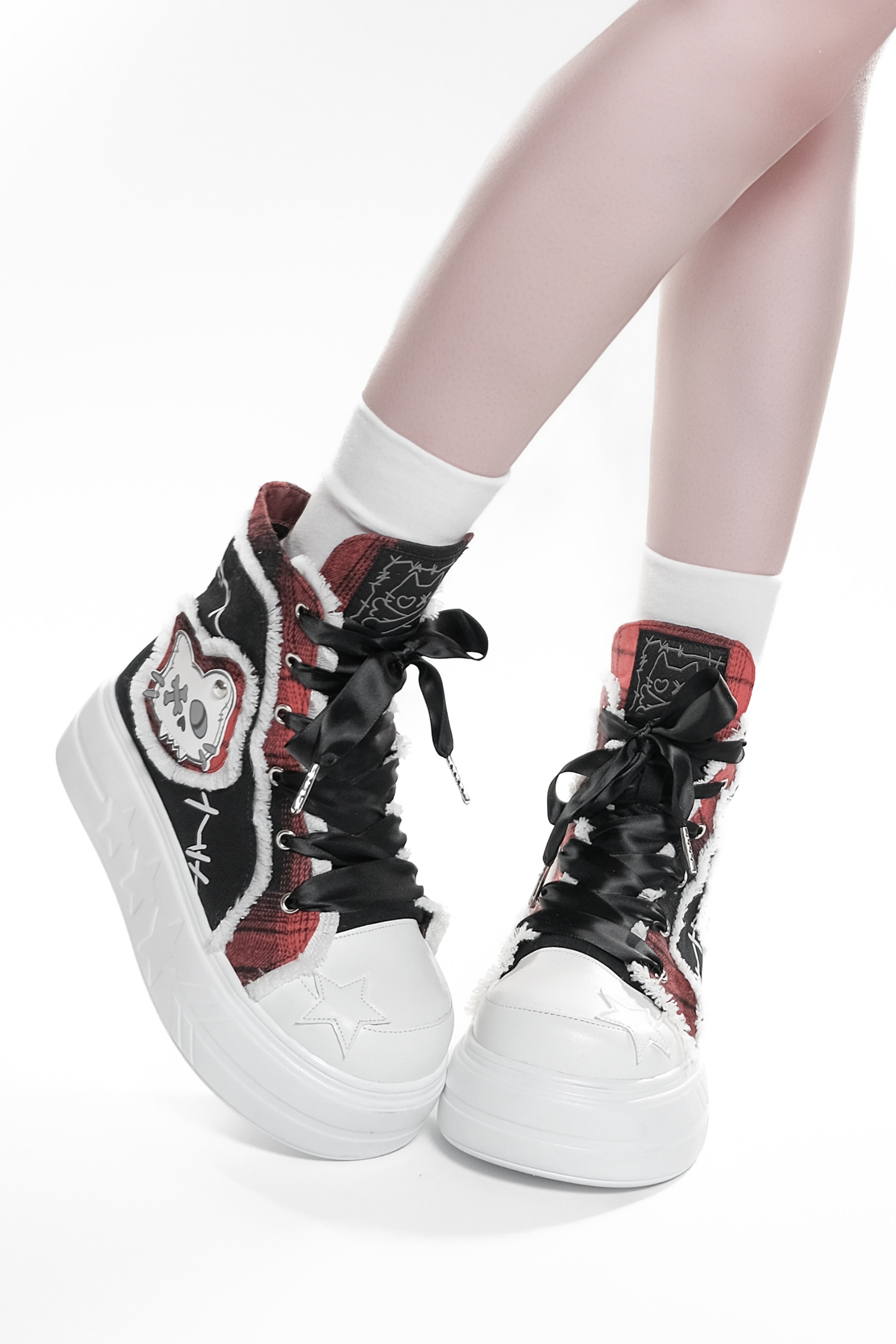Dark Cat Canvas Sneakers