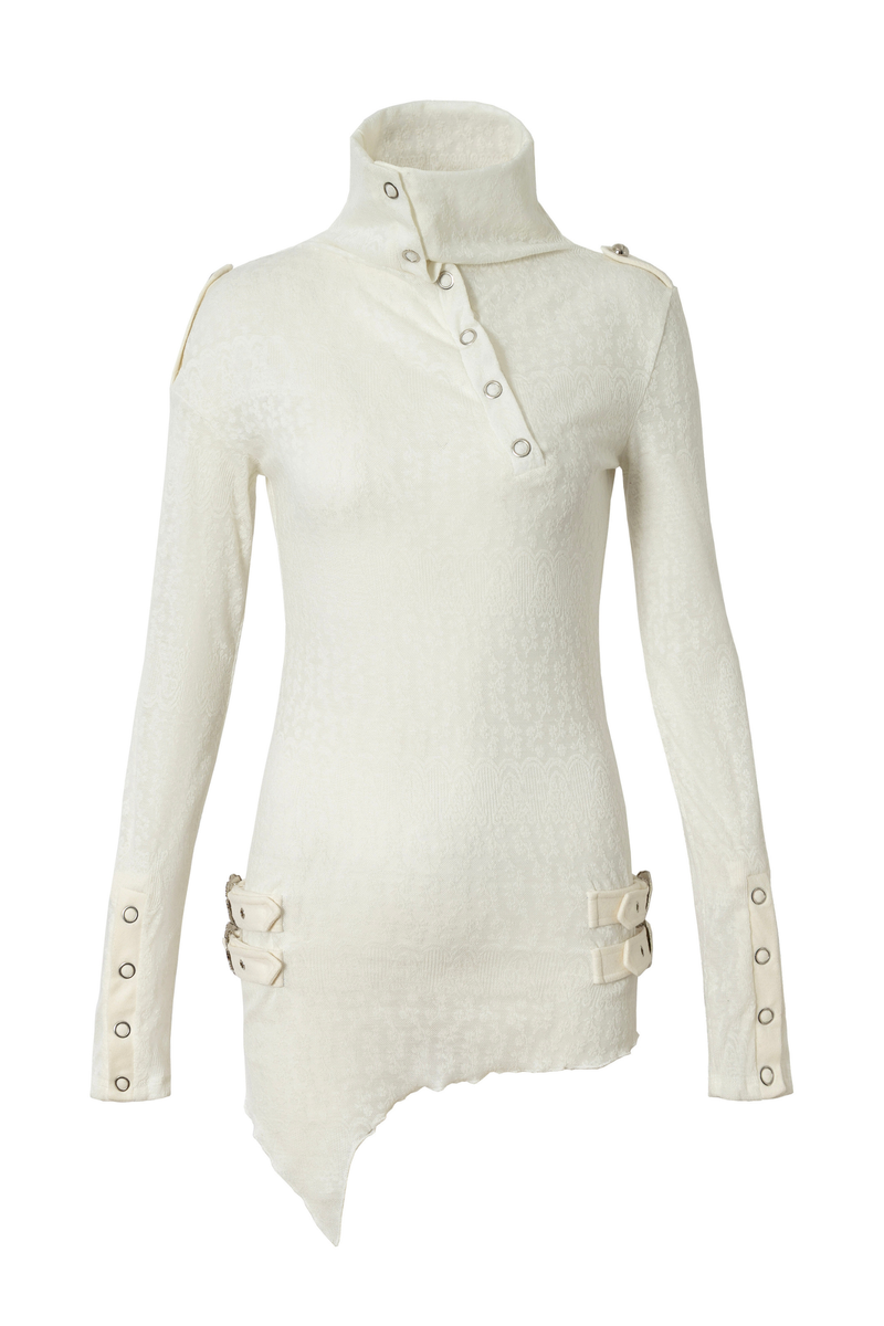 Retro Asymmetric Knit Sweater