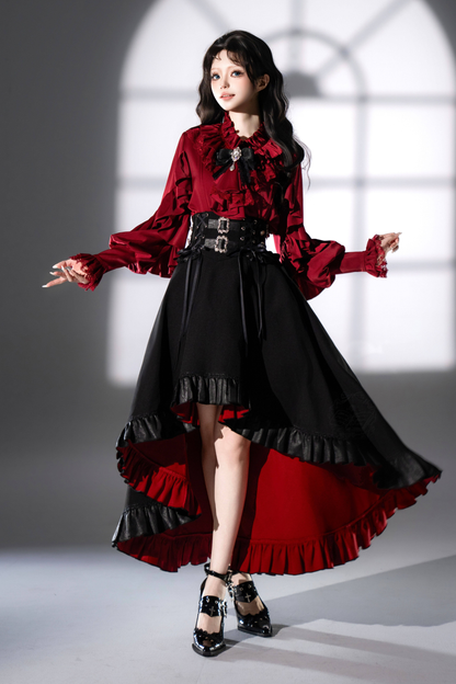 [pre-order Deadline: March 16] Classical Lolita Shirt + Asymmetrical Skirt + Fishtail Skirt + Shorts