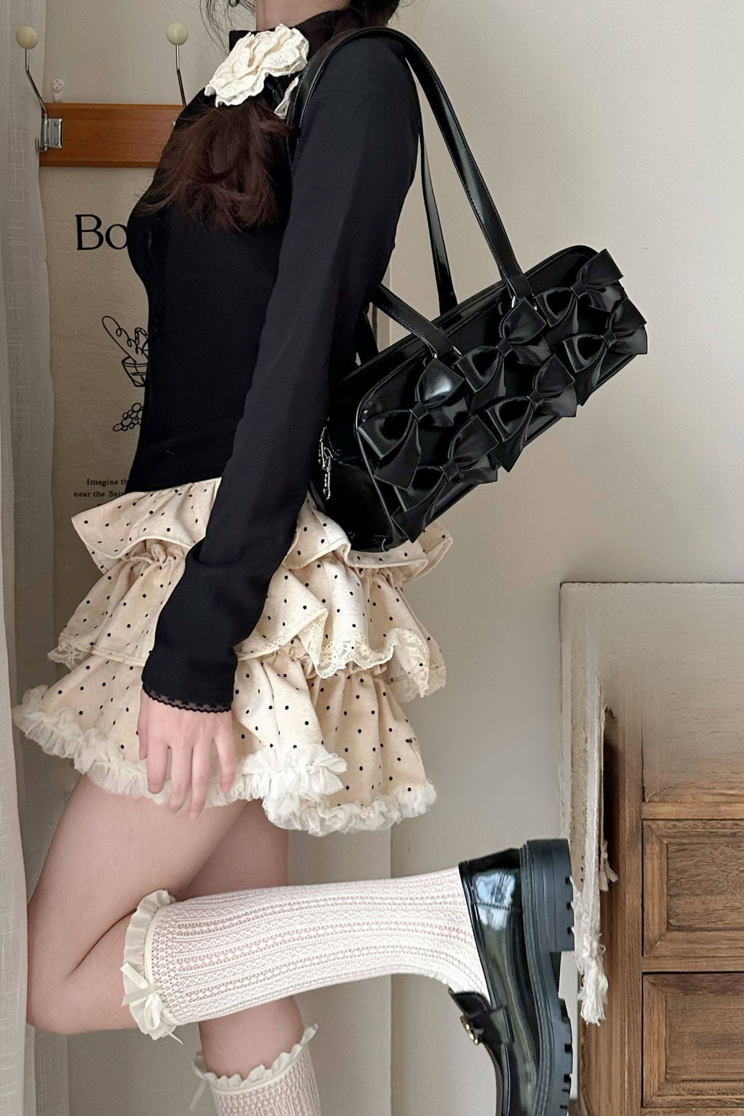Sweet Dream Ribbon Baguette Bag