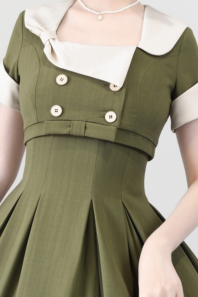 French Retro Flare Dress + Short Jacket