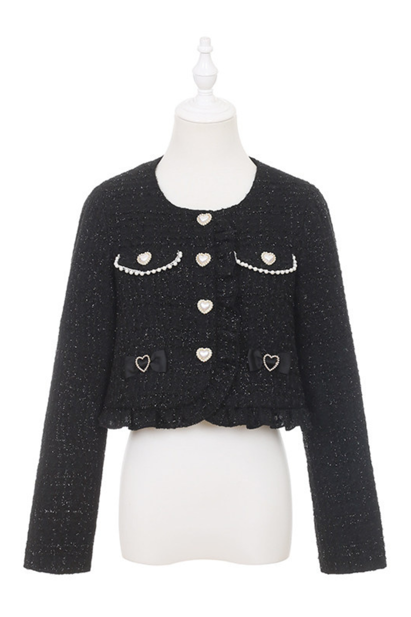 Dark Sweet Tweed Jacket + Shirt + Skirt + Clip