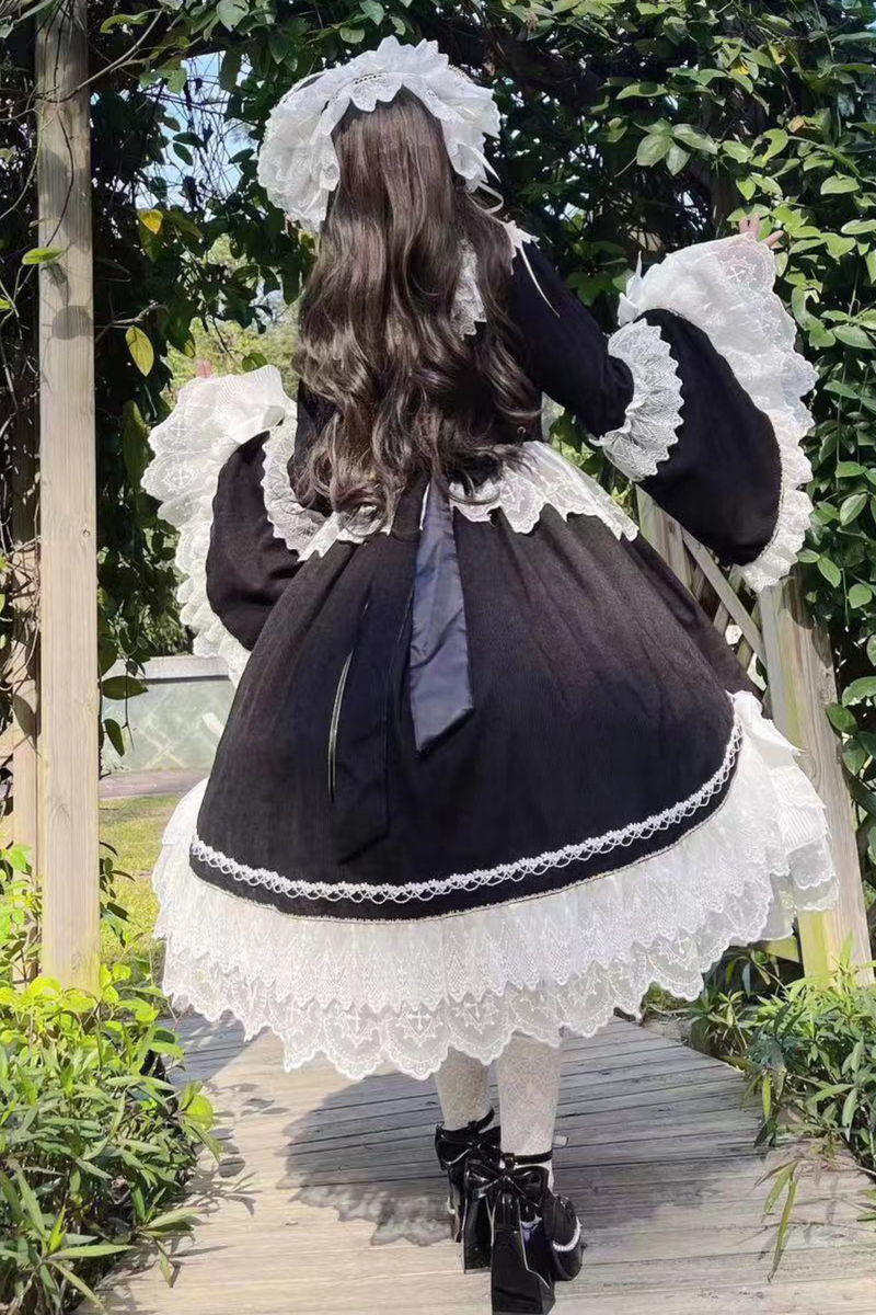 Gothic Doll Lace Dress + Bonnet