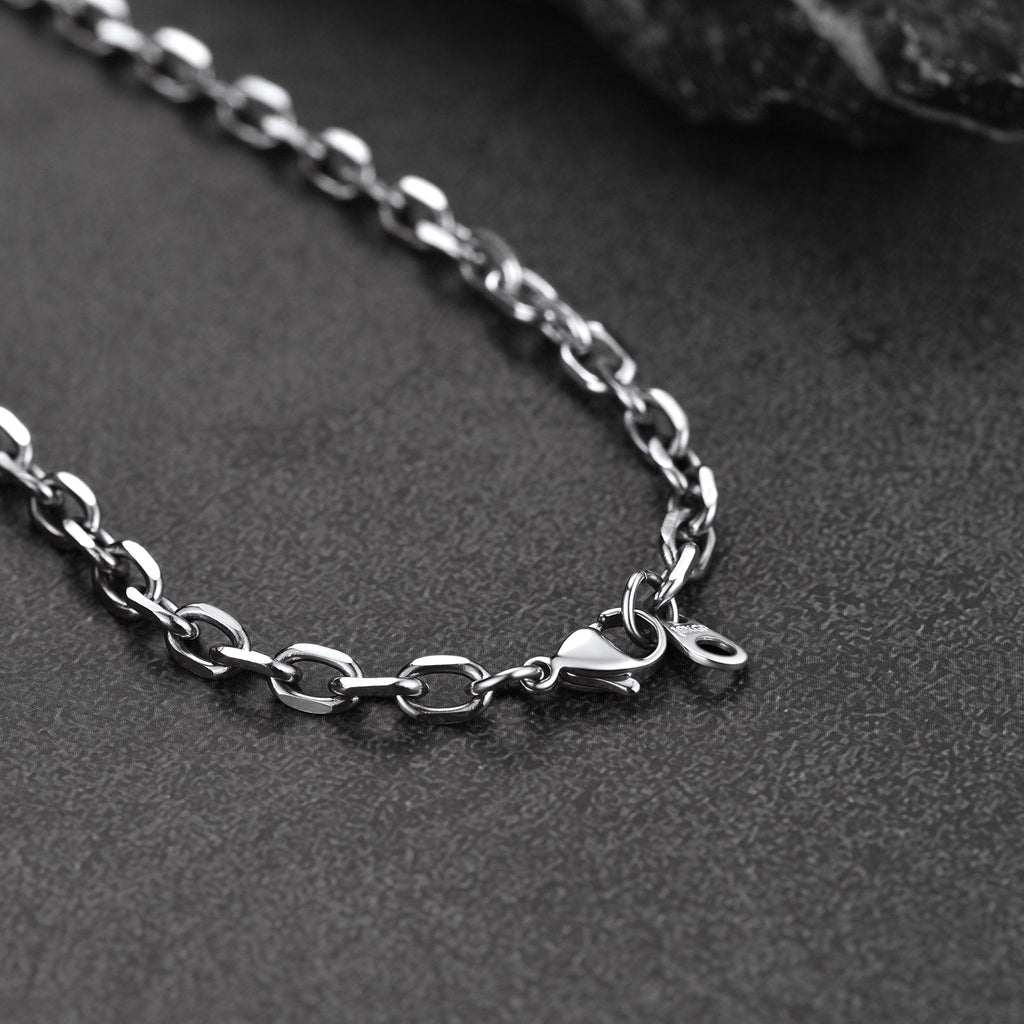 Engraved Jewish Star of David Dog Tag Necklace for