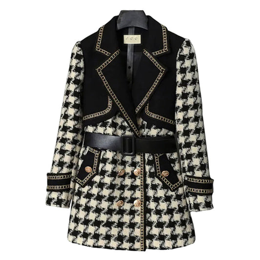 Plaid Trench Coat