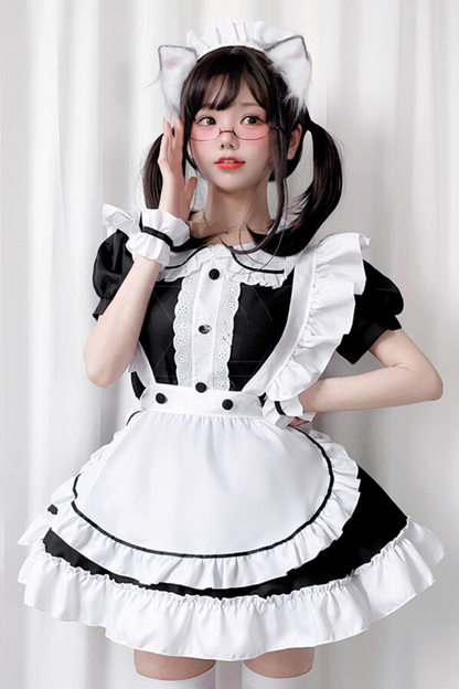 Black and White Lolita Maid Dress