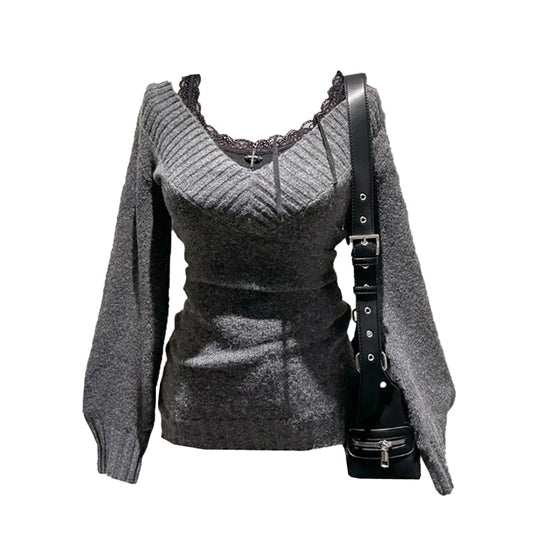 Knitted Pullover Gray