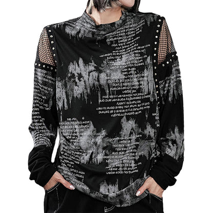 Gothic Mesh Top Black